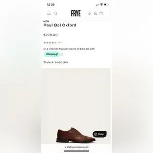 Frye | Shoes | Mens Frye Paul Bal Oxford Size 2 | Poshmark display picture 2